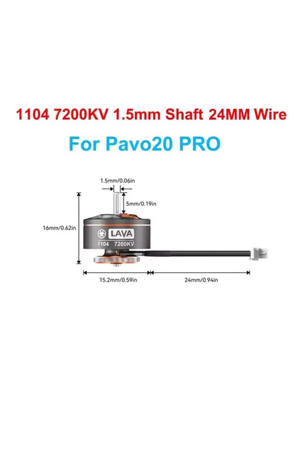 1PC 24MM 1PC/4PC BETAFPV LAVA 1104 7200kv Brushless Motors Brushless RC Motor 1.5mm Shaft For Pavo2