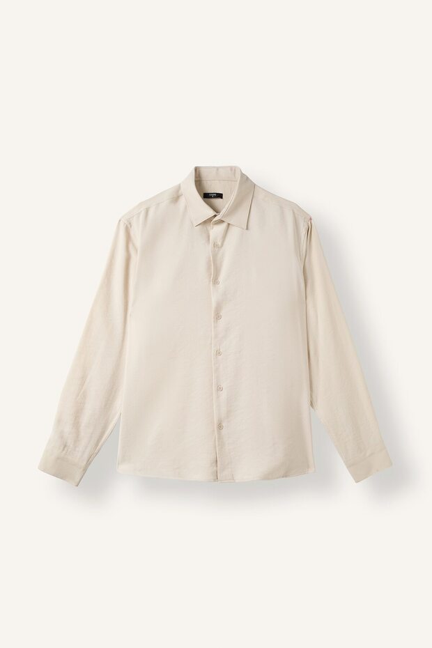 Regular Fit Polo Collar Modal Long Sleeve Shirt H5254Ax26Au