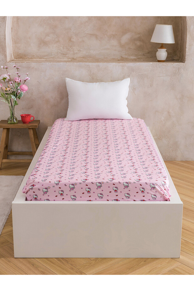 Two Mt Shop Quality Hello Kitty Printed Single Fitted Sheet