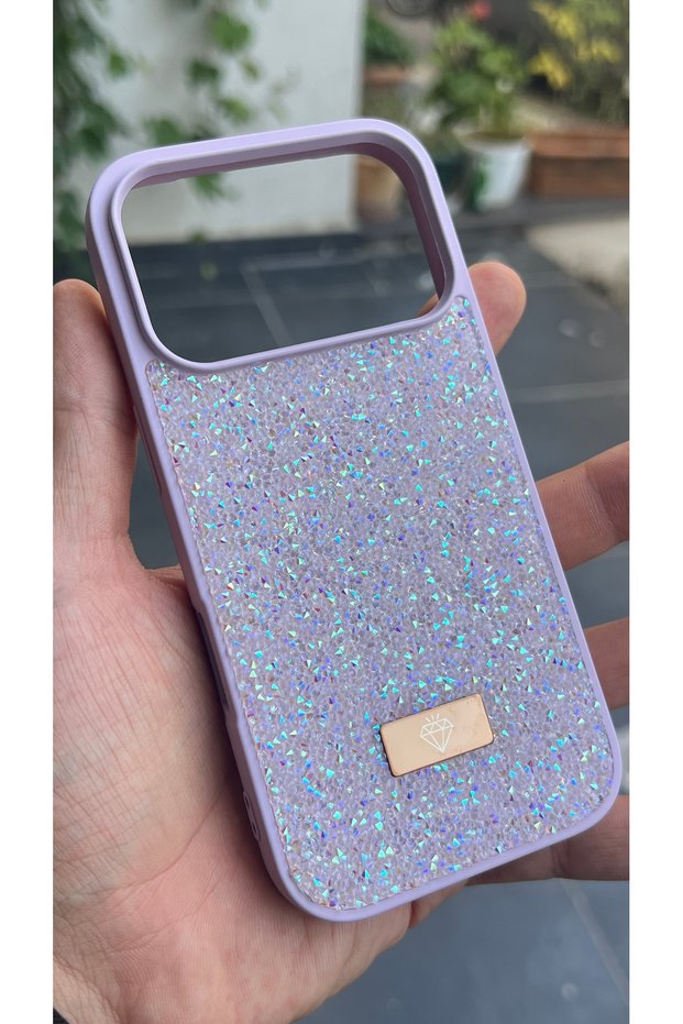 Compatible with iPhone 17 Pro / 18 Pro - Shiny and Stylish (Velvet Inside) Soft Phone Case with Rhinestones on the Sides