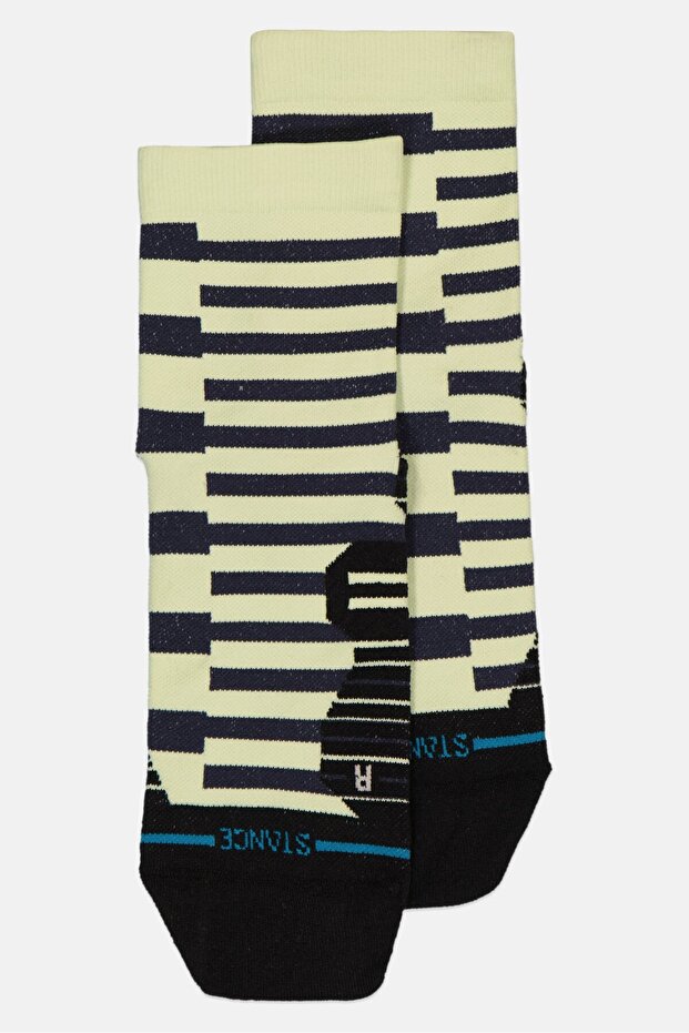 Men Stripe Training Crew Socks, Multicolor