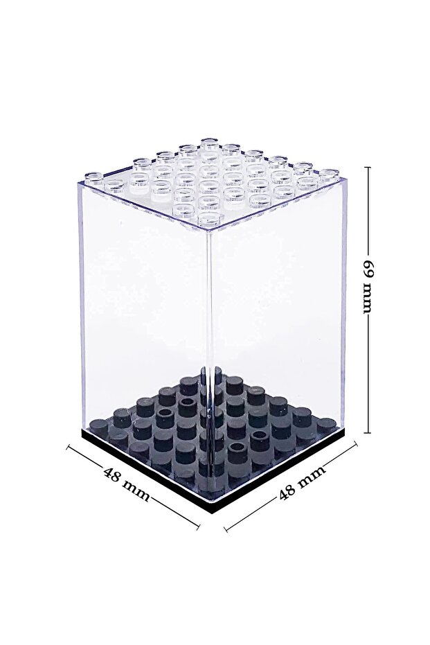 16pcs Building Block Display Box Small Particles Suitable For Lego Minifigures Clear Desktop Dust Bo