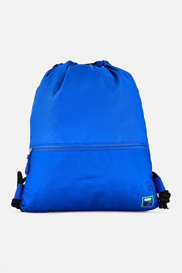 Men Brand Logo Backpack, Blue