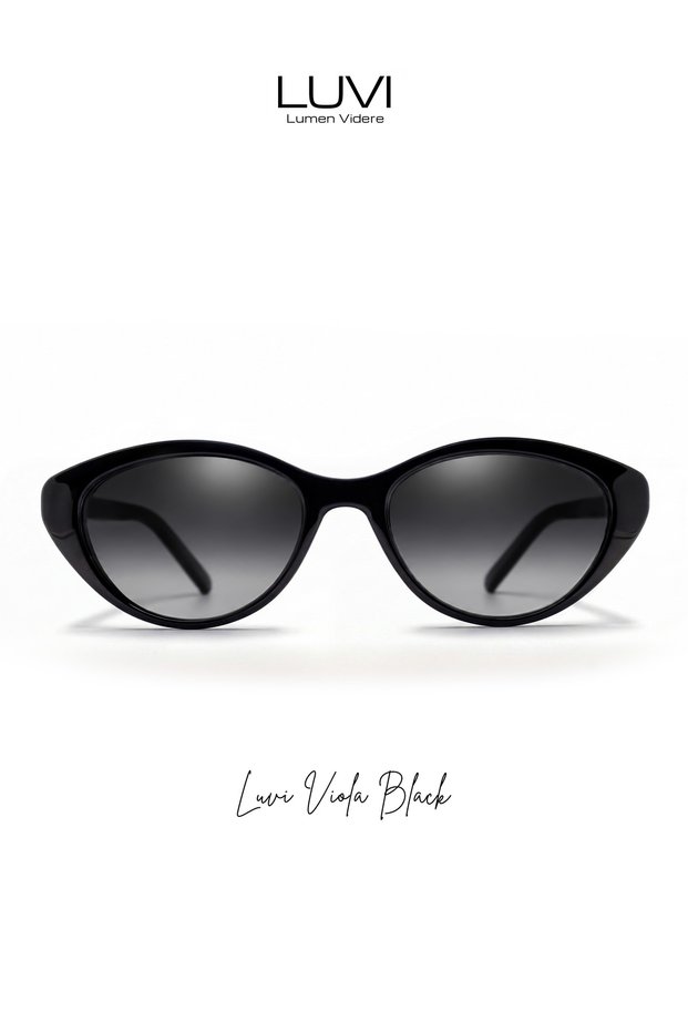 Luvi Viola Black Uv400 Sunglasses – Choose Your Favorite Lens