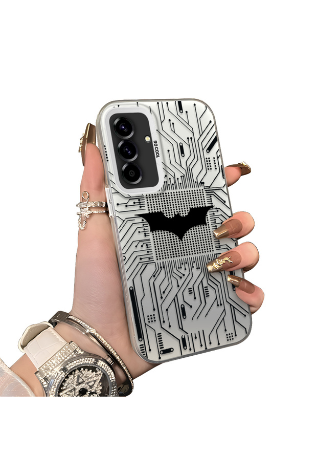 Samsung Galaxy A36/A56 Compatible Hard Acrylic Back Silicone Edge Lens Protection Batman Case