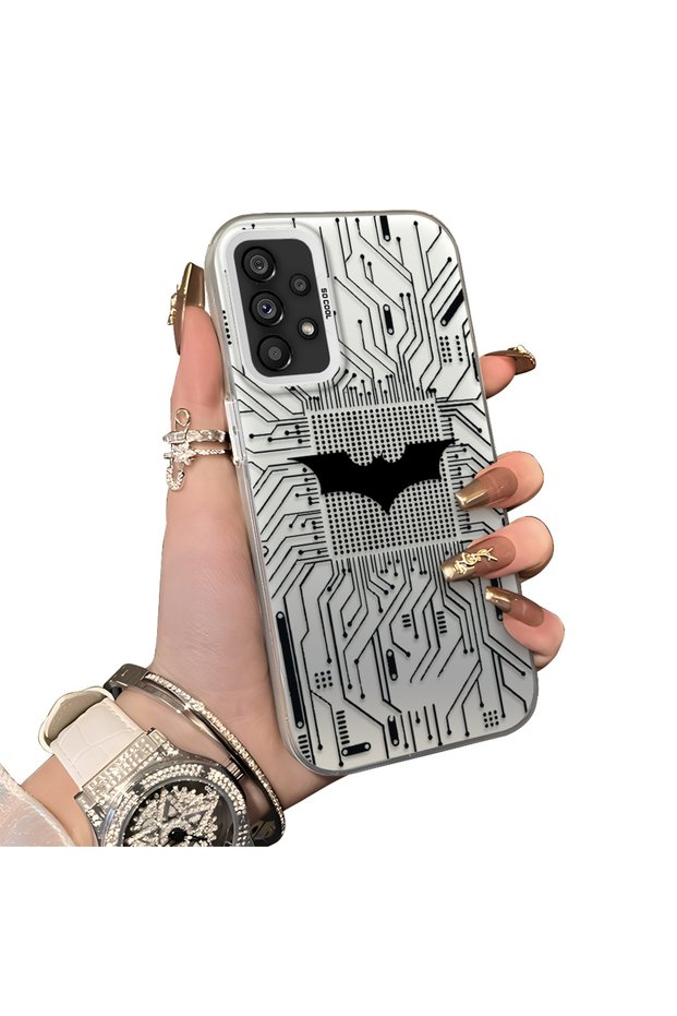 Samsung Galaxy A73 Compatible Hard Acrylic Back Silicone Edge Lens Protection Batman Case
