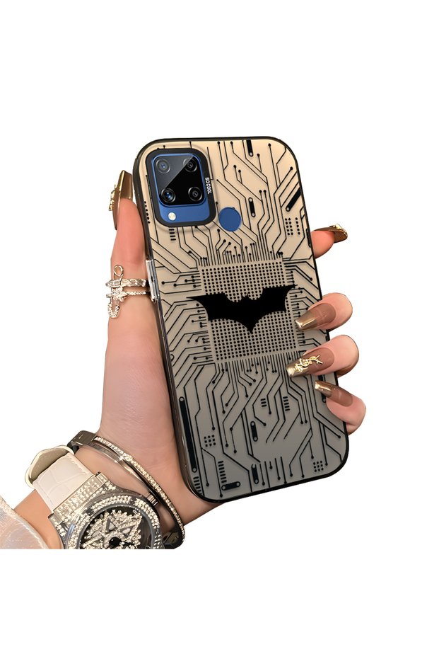 Realme C15/C25/C25S Compatible Hard Acrylic Back Silicone Edge Lens Protection Batman Case