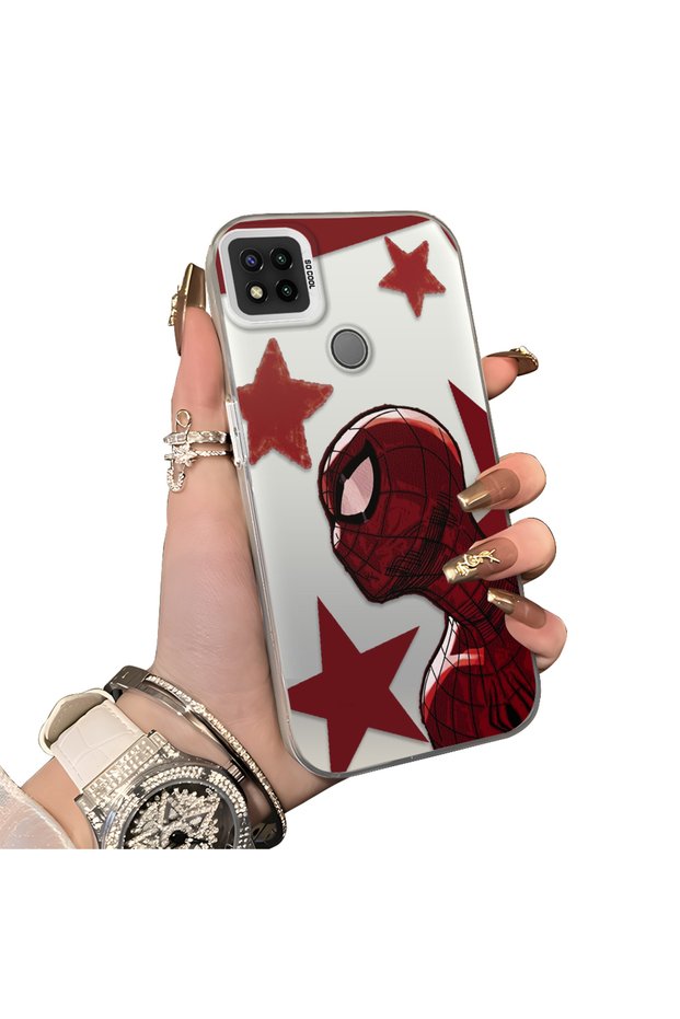 Xiaomi Redmi 9C/10A Compatible Hard Acrylic Back Silicone Edge Lens Protection Spiderman Case