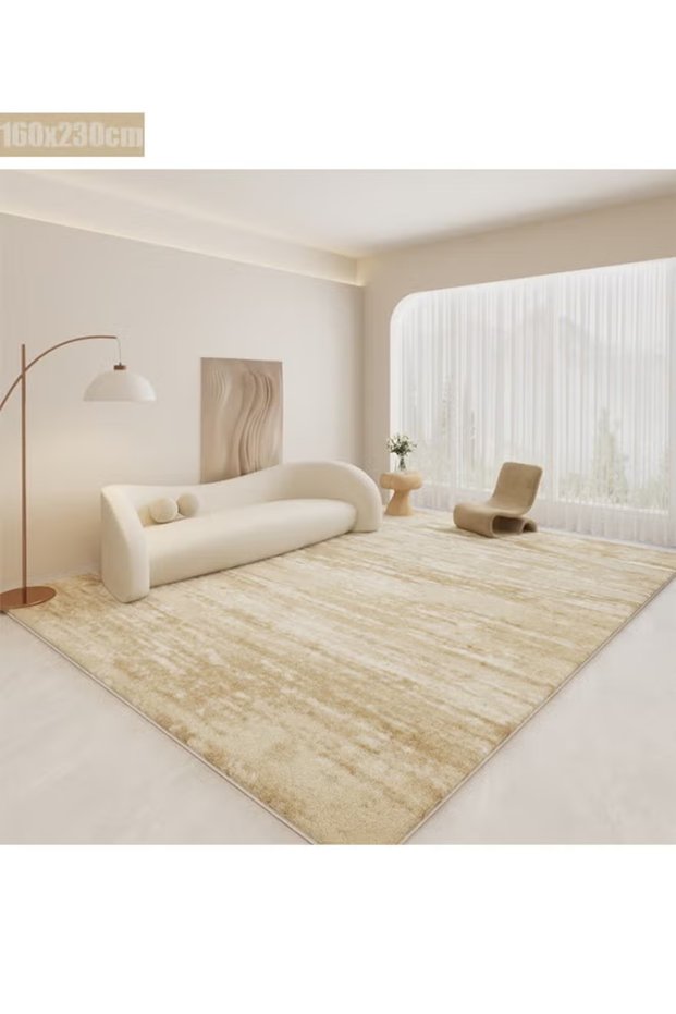 Area Rug Living Room Rugs Abstract Modern Soft Non Slip Carpet Indoor Thin Low Pile Carpets for Bedroom Under Dining Table Home Office Farmhouse Decor Beige (C-160x230cm)