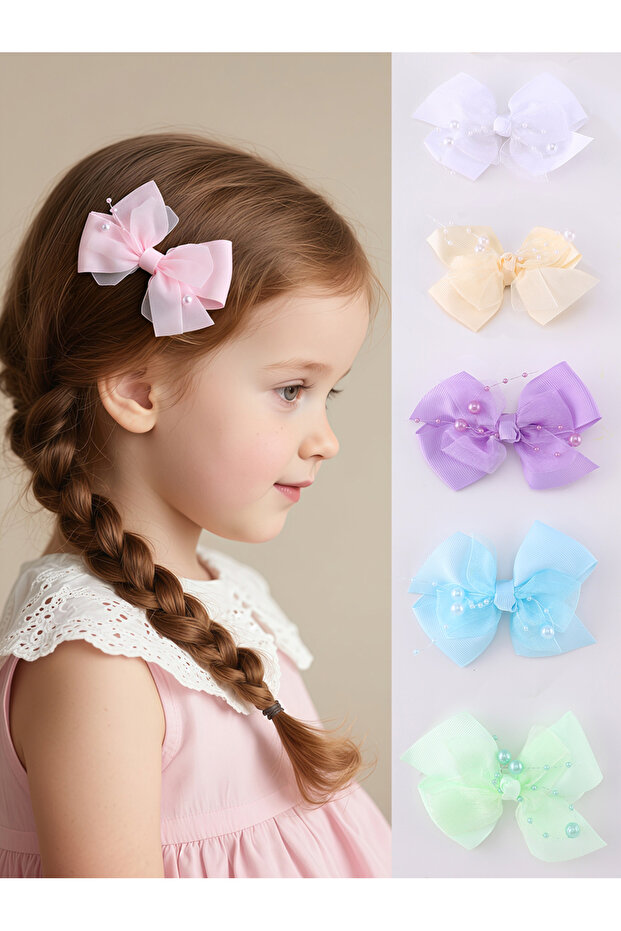 Set of 6 - Solid Bow Clips