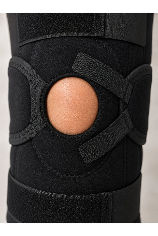 Ligament Knee Brace with Side Support, Open Patella, Adjustable for Sports and Daily Use