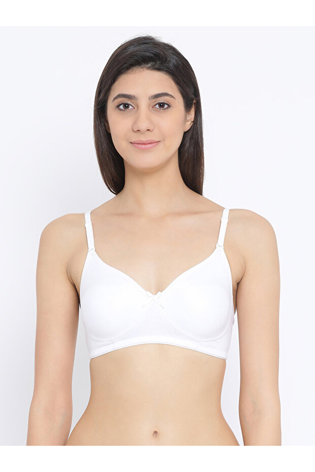 White Padded Full Coverage Spacer Cup Multiway T-shirt Bra