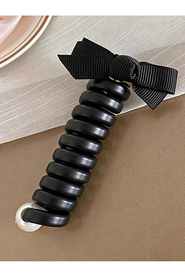 Spiral Hair Tie with Bow