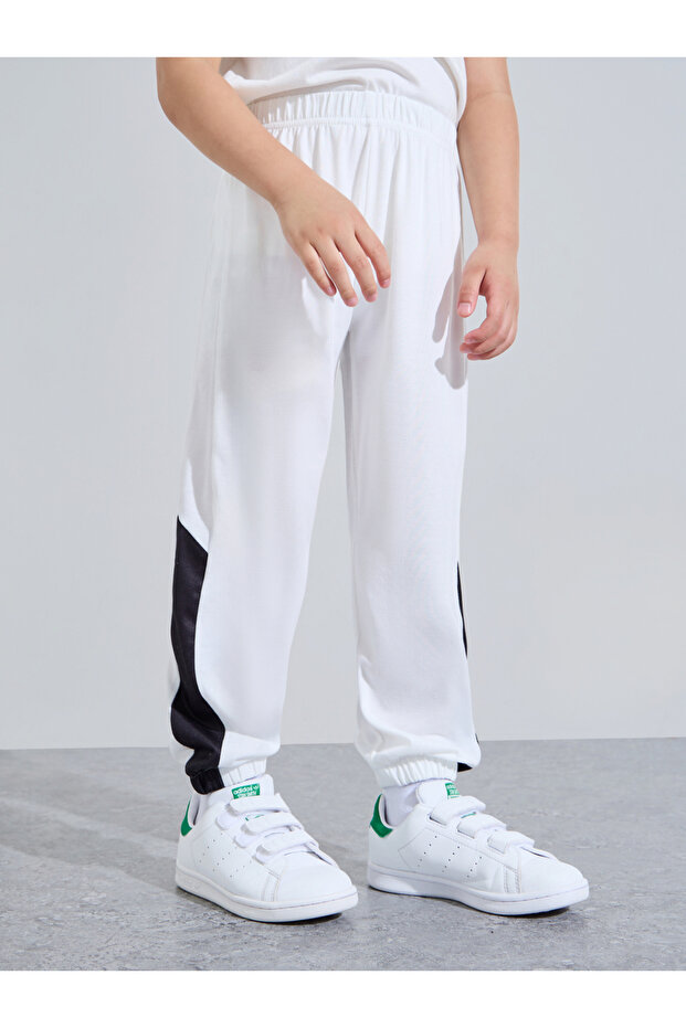Boys Elasticated Cuff Joggers with Contrast Panel