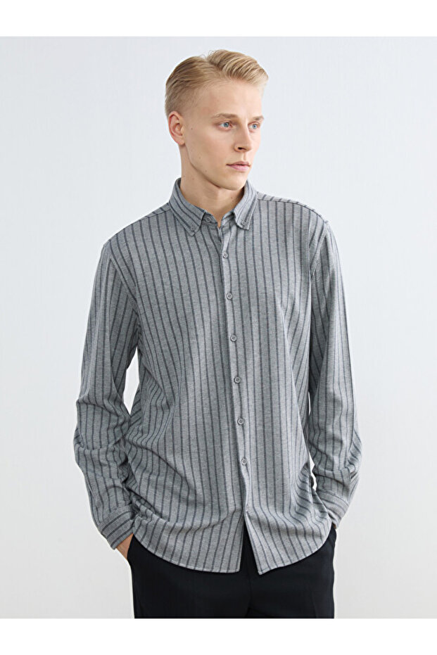 Esvab • Modern & Distinctive Slim Fit Striped Men's Shirt