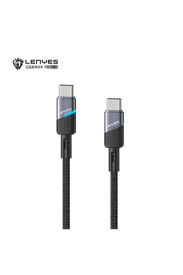 كابل شحن سريع بقوة 60 واط | كابل USB-C إلى USB-C مضفر | كابل Type-C بطول 1 متر