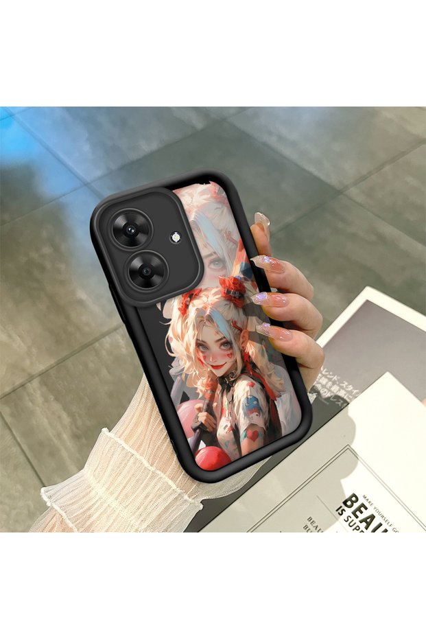 Realme Note 60 Compatible Black Silicone Case with Shockproof Camera Protection