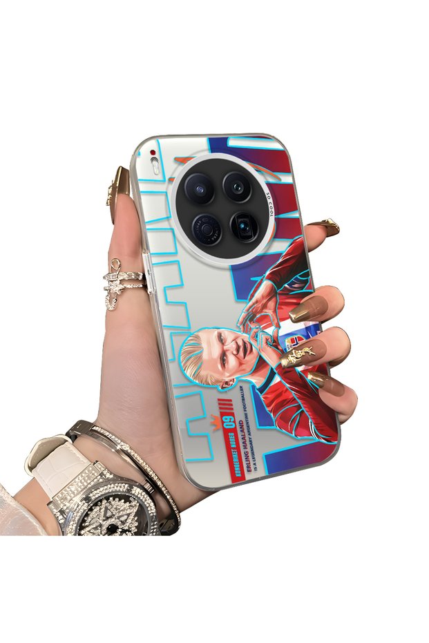 Tecno Camon 40 Premier Compatible Hard Acrylic Back Silicone Edge Lens Protection Haaland Case