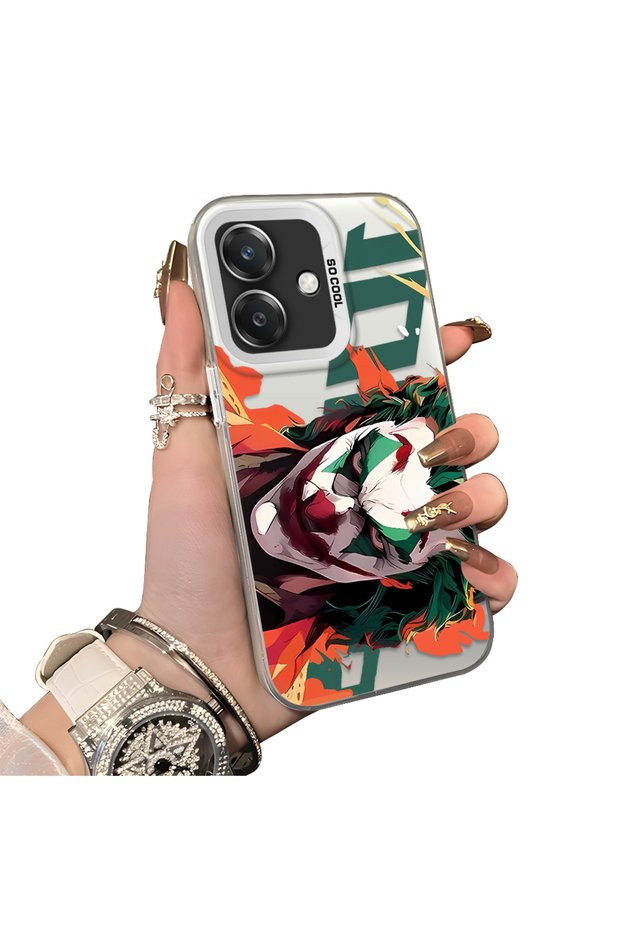 Oppo A3/A3X 4G/5G Compatible Hard Acrylic Back Silicone Edge Lens Protection Joker Case