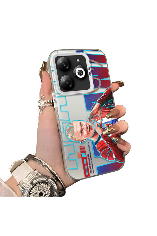 Tecno Spark Go 2024(Bg6) Compatible Hard Acrylic Back Silicone Edge Lens Protection Haaland Case