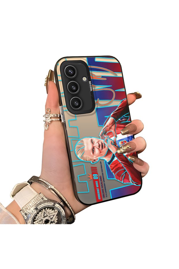 Samsung Galaxy S24 Compatible Hard Acrylic Back Silicone Edge Lens Protection Haaland Case