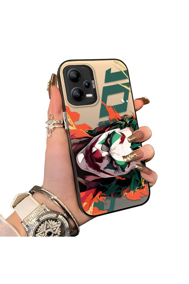 Xiaomi Redmi Note 12 5g Compatible Hard Acrylic Back Silicone Edge Lens Protection Joker Case