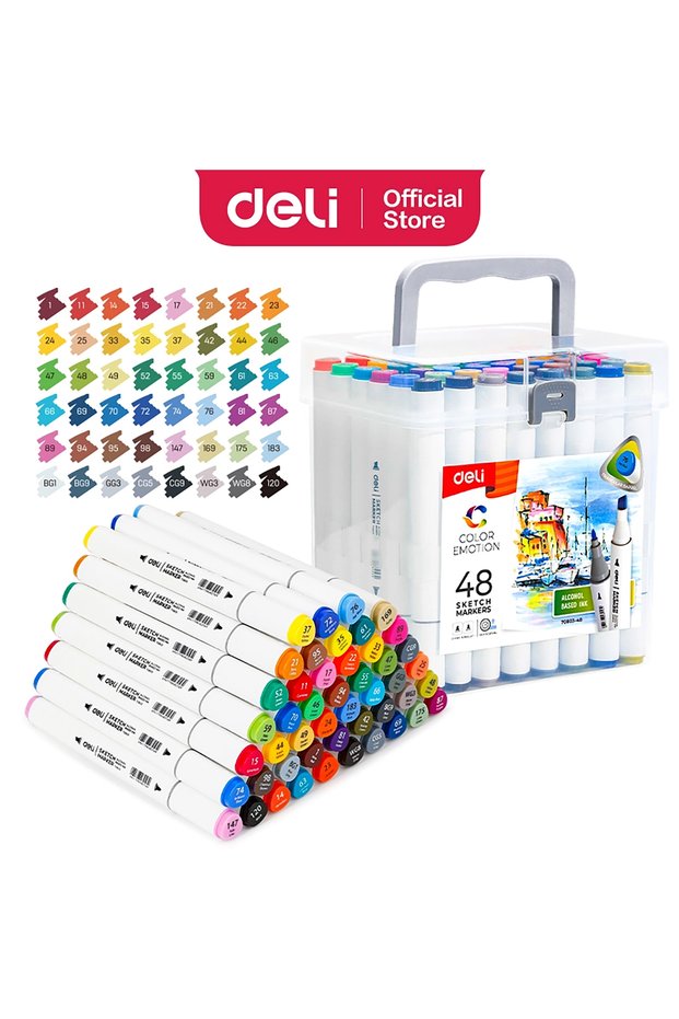 Sketch Marker Double Tip 48-Pack