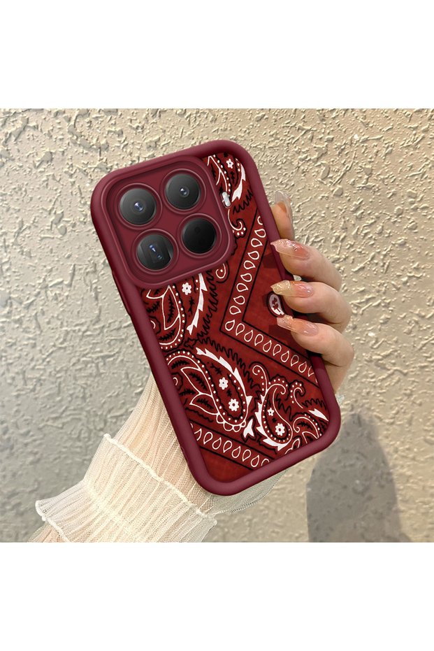 Mi 15t Pro Compatible Retro Carpet Collage Aesthetic Printed Shock-Absorbing Daily Protective Case