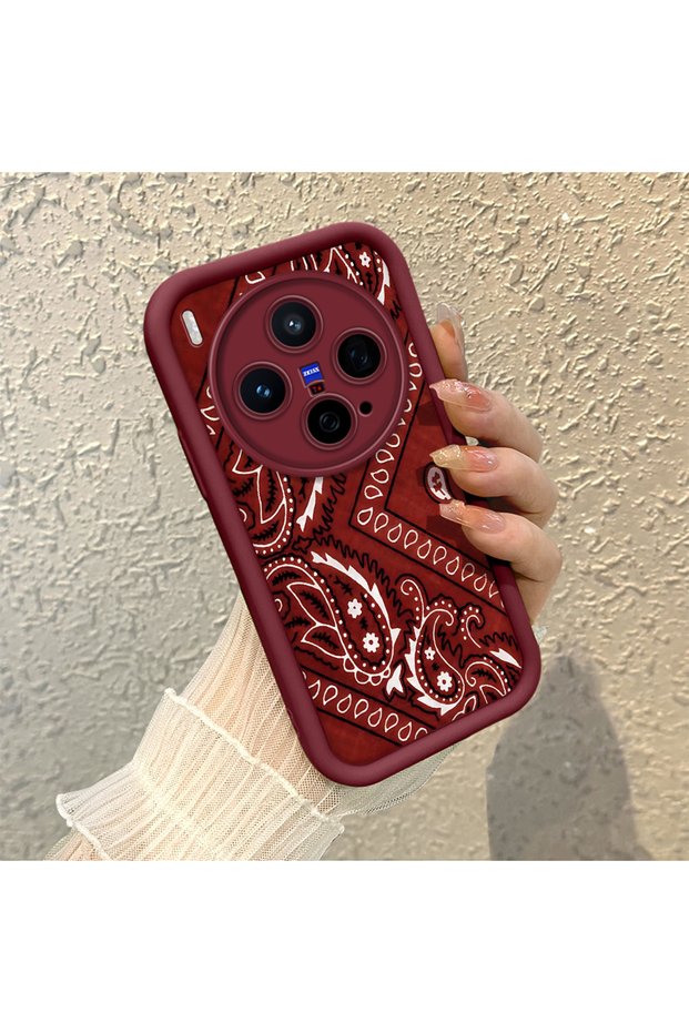 Vivo X300 Compatible Retro Carpet Collage Aesthetic Printed Shock-Absorbing Daily Protective Case