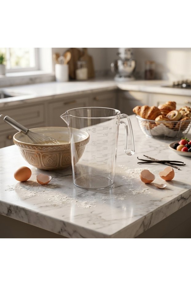 2000 ml Transparent Unbreakable Polycarbonate Measuring Cup – Professional Use for Kitchen, Cafe, Restaurant and Hotel