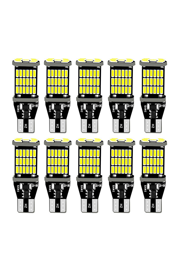 T15 10Pcs 10-Pack T15 W16W 921 912 T16 LED High-Power Ultra-Bright Bulbs Suitable for Car Turn Signa