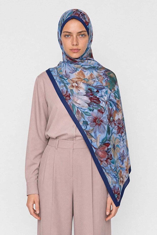 Botanic Pattern Hebei Silk Shawl