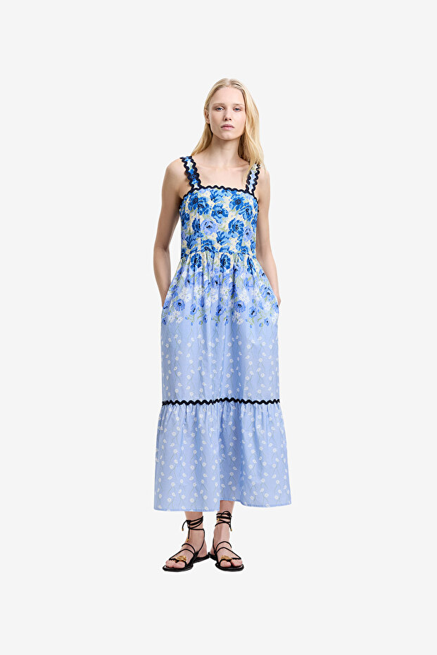 Women's Blue Multi Ivy Cambria Sundress Dress