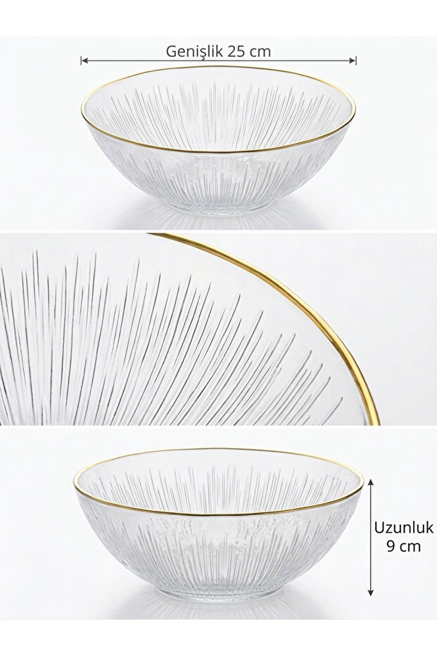 Tokyo Large Deep 2-Piece Bowl Salad-Fruit-Cookie Glass