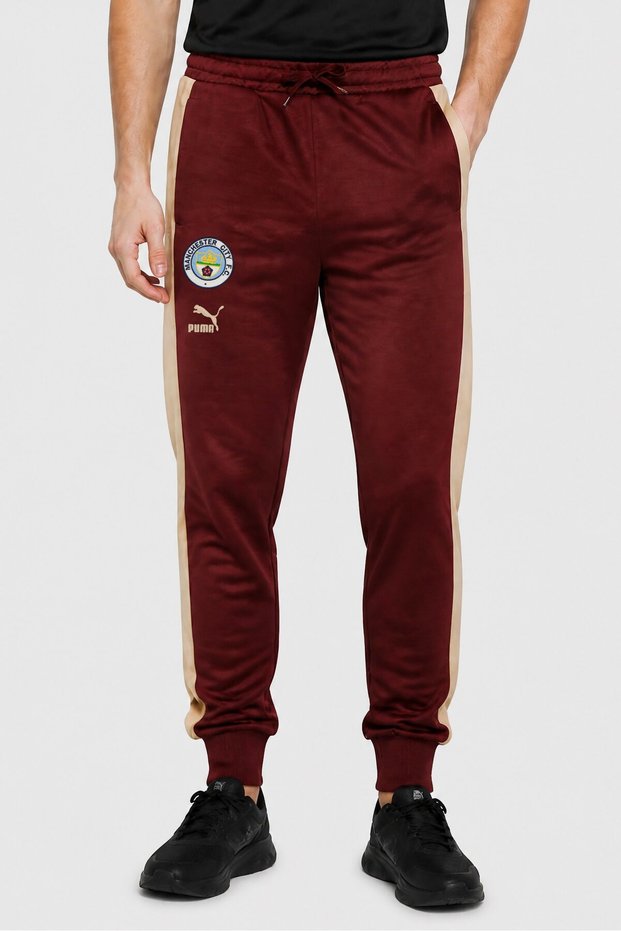x Manchester FC Men Sportswear Fit Football Track Pants, Maroon