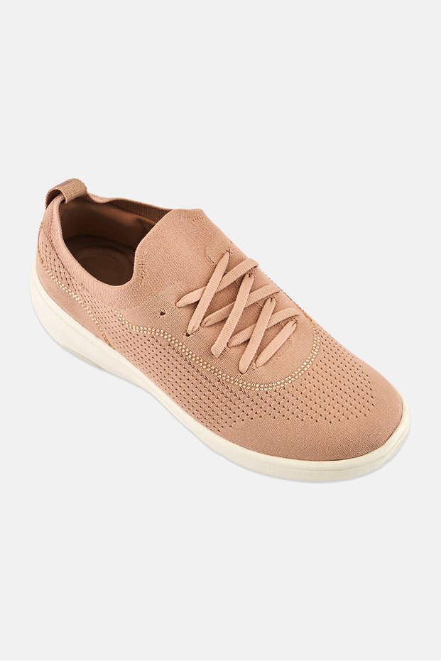 Women Super-Q Crystal Slip On Casual Shoes, Light Pink