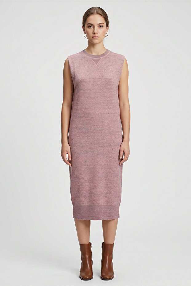 Boss Women Knitted Midi Dress, Pink
