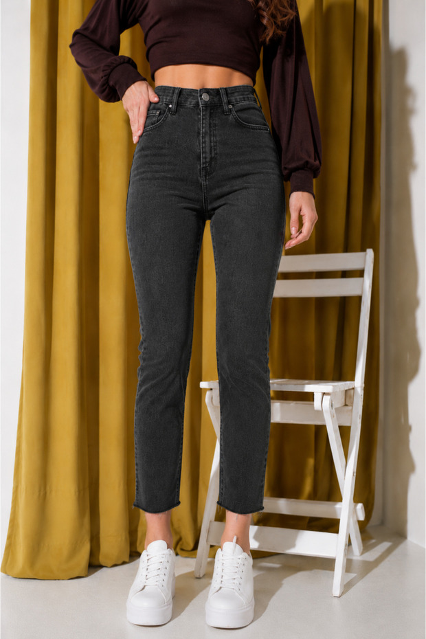 Women's Denim Pants Boyfriend Smoked Mom Jean High Waist Daily Casual Wear (Newseason) 2026