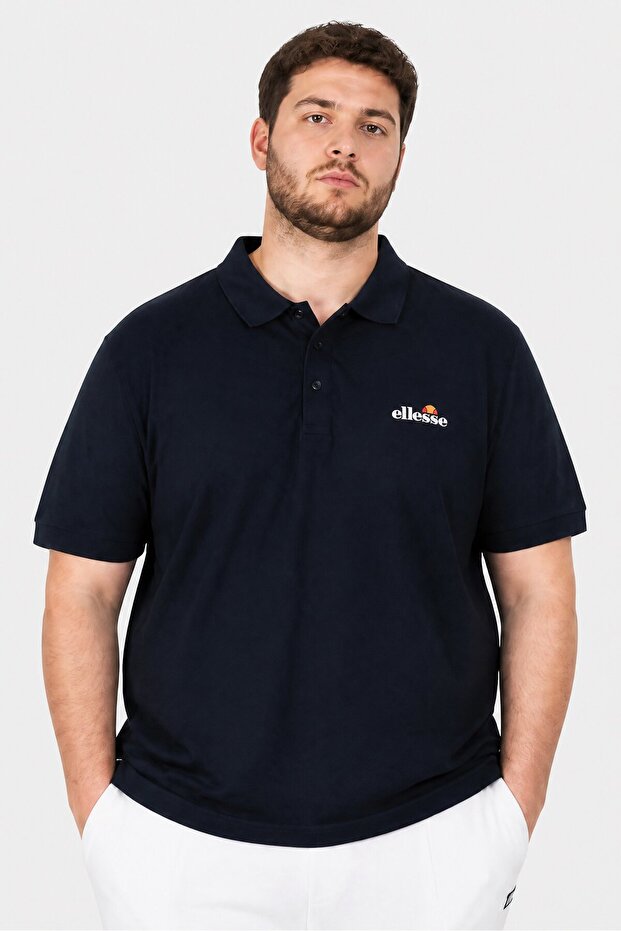 Men Regular Fit Solid Short Sleeve Polo Shirt, Navy