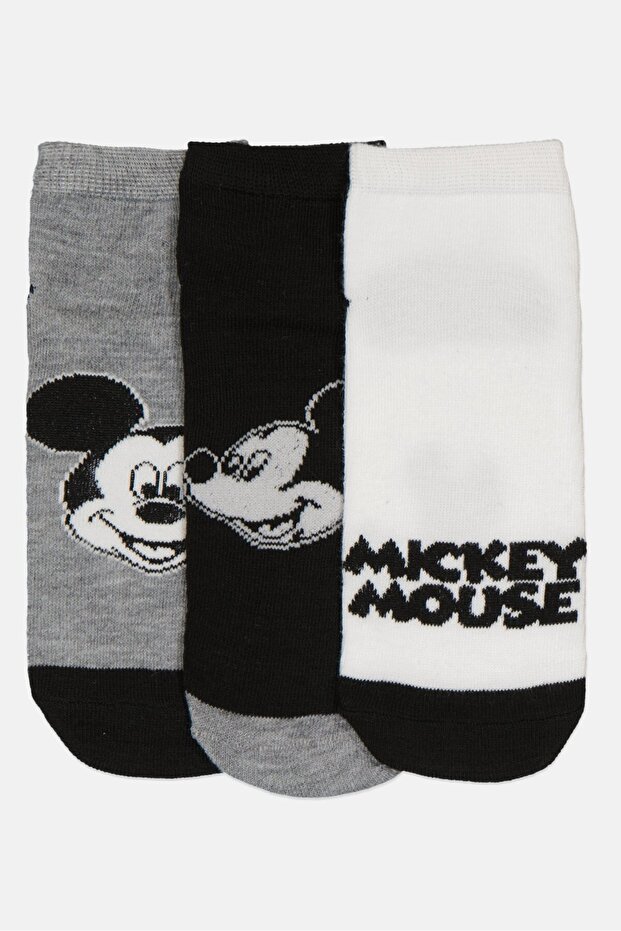 Kids Boy 3 Pair Mickey And Friends Graphic Print Socks, Multicolor