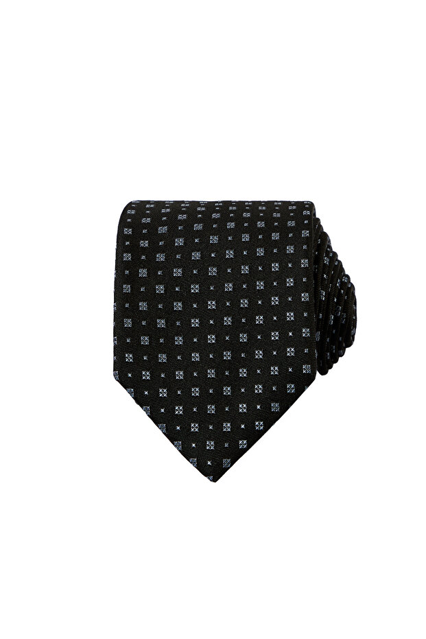 Italian Patterned 100% Silk Tie