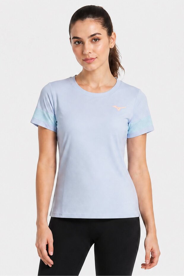 Women Sportswear Fit Short Sleeve Training T-Shirt, Light Blue