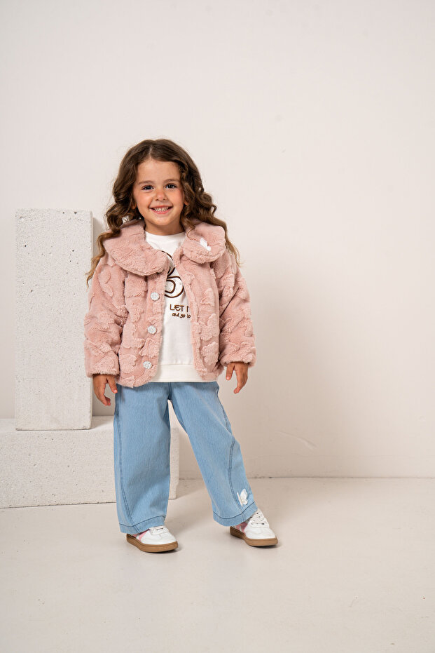 Baby Girl & Child Plush Jacket and Pants 3-Piece Set