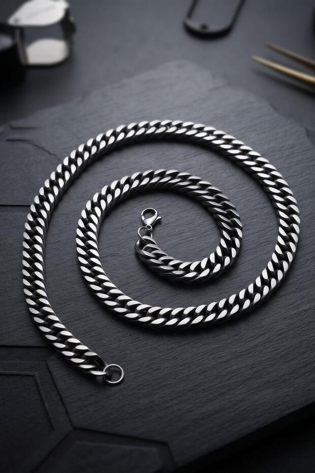 Stainless Steel Sailor Model Men's Necklace Chain 10mm 902940