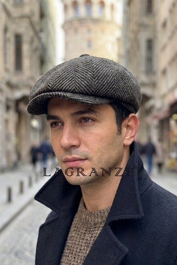 Traditional British Texture Winter Men's Cashmere Beanie Hat