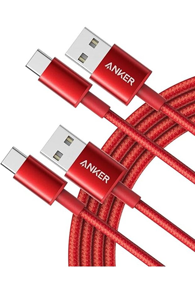 كيبل شحن سريع من USB A الى USB C من النايلون من انكر، لسامسونج جالكسي S10 S10+ / نوت 9 وال جي V30 وا