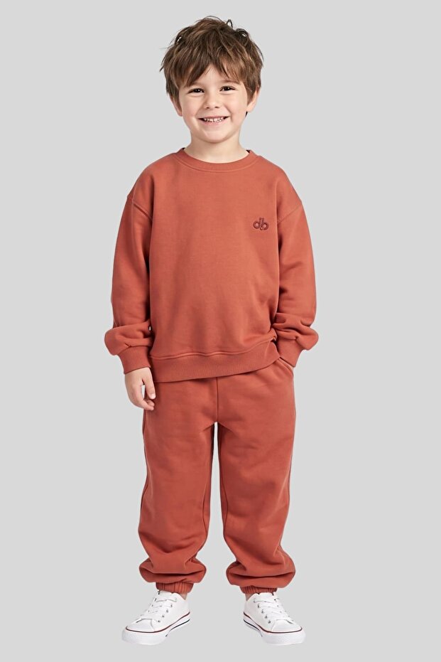 Kids Boys Basic Oversize Two Thread Tracksuit Set