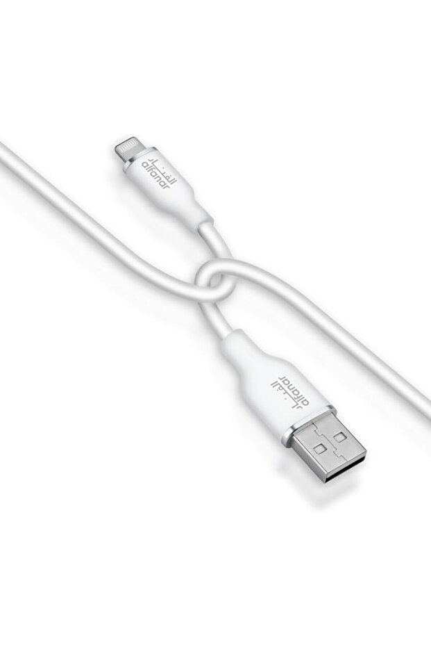 كيبل شحن ونقل بيانات مضفر من طرف USB-A إلى USB-C، بقدرة 3 أمبير 15 واط كحد أقصى وسرعة نقل بيانات 480
