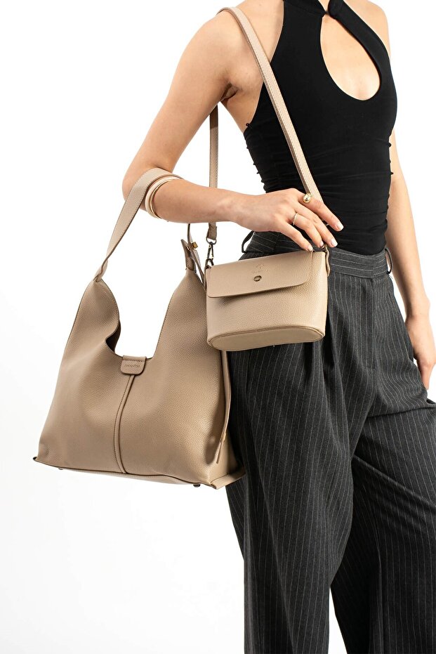 Women's Shoulder Bag Im597 K.Beige
