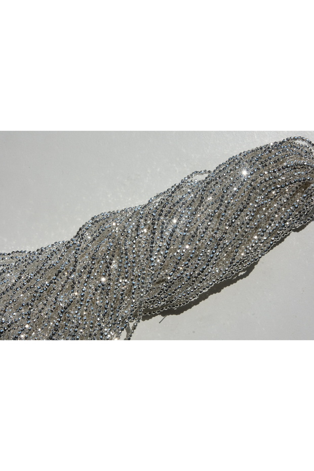Silver Color 0.8 mm Crystal Beads Micro Cut Jewelry Making Material